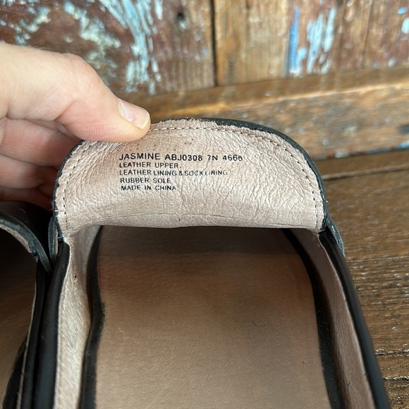 Abeo Bio System Jasmine Black Leather Slip On Loafer Mule Size 7 - Picture 8 of 8